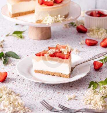 Silky and soft strawberry mousse cake for the best weekend